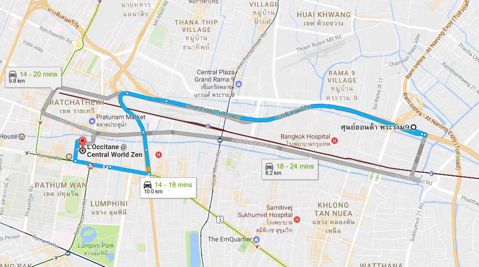 traffic-from-rama9-to-central-world