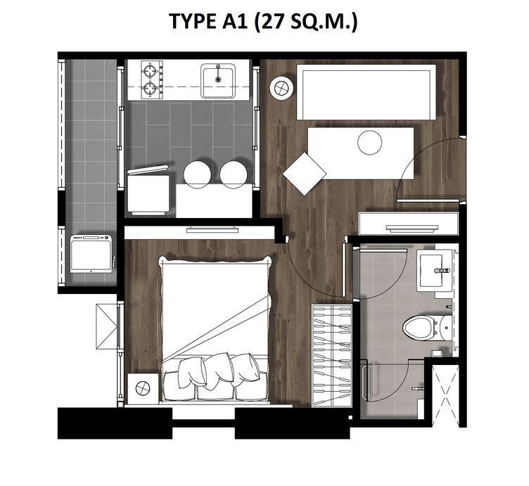 01One Bedroom 27 Sqm. TYPE A1