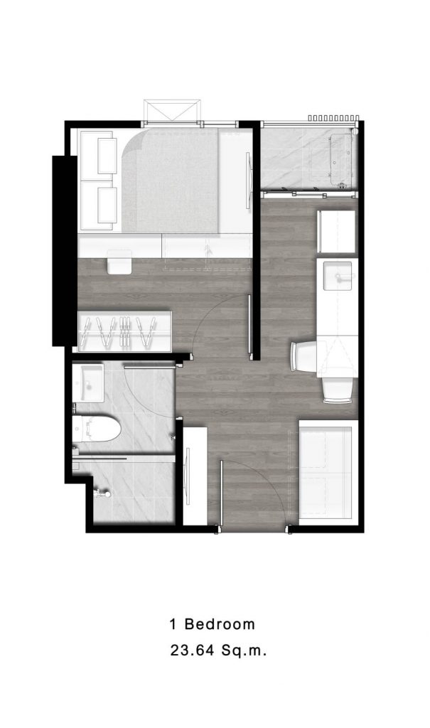 1B 23.64 sqm